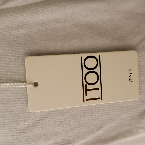 ITOO White pearls T-Shirt made in Italy Size : M - Picture 5 of 6